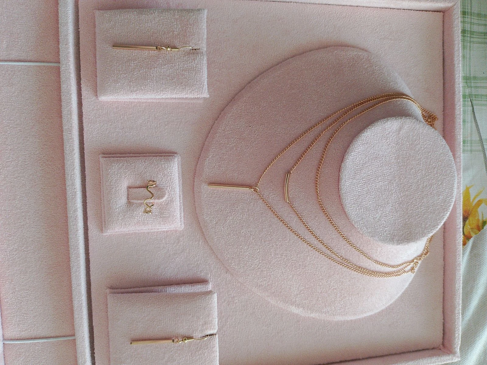 Parure collier triple doré  – photo 2